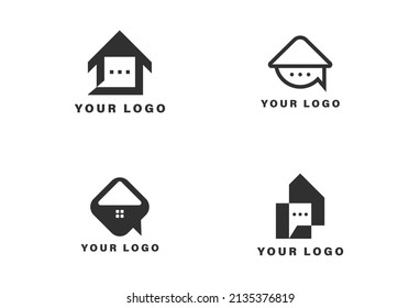 Home talk logo design template