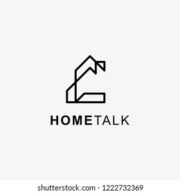 Home talk logo Icon. Creative home logo detailing with clean background