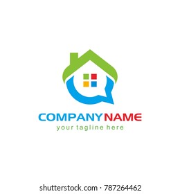 home talk logo services vector