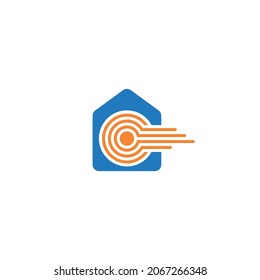 home target logo design, real estate and mortgage vector icon.