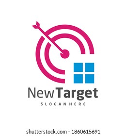 Home Target logo vector template. Creative Target logo design concepts. Icon symbol, illustration.