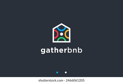 diseño de logotipo del equipo de casa ilustración de silueta de Vector