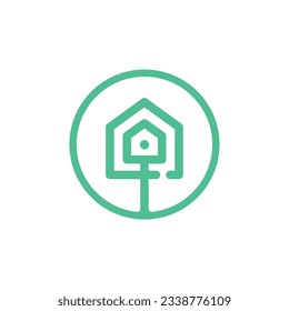 Icono de logotipo de tecnología doméstica Plantilla mínima de diseño de emblema