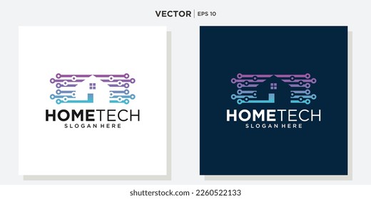 Heimtech-Logo. Das Logo wird für Heimtechnik, intelligente Heimwerker verwendet