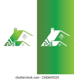 home tech logo vector illustration design template