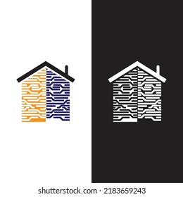 plantilla de diseño de ilustración vectorial de logotipo de tecnología doméstica