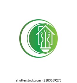 plantilla de diseño de ilustración vectorial de logotipo de tecnología doméstica