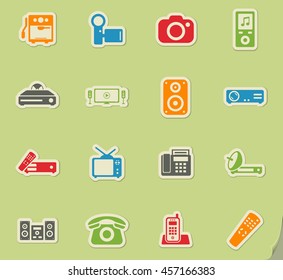 Home technics simply symbols for web and user interface