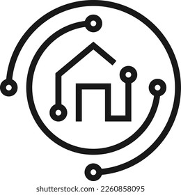 home and technology logo design