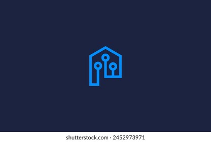 home tecnología logo diseño de iconos diseño de Vector Plantilla inspiración
