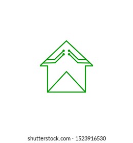 Home Technology logo template. This logo is suitable for chip, home, technology, science, it, electronics, software, digital Vector Logo .