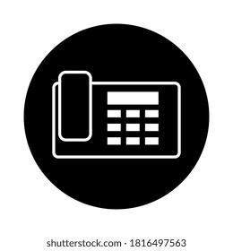 Home Telephone bubble icon vector