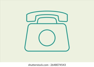 Home telephone icon. icon related to UI elements. suitable for web site, app, user interfaces,element, printable etc. line icon style. simple vector design editable