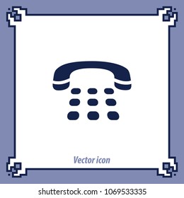 Home telephone icon, vector design
