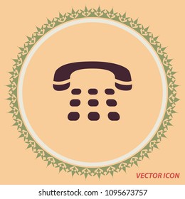 Home telephone icon, vector design
