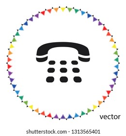 Home telephone icon, vector design
