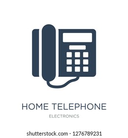 home telephone icon vector on white background, home telephone trendy filled icons from Electronics collection, home telephone vector illustration