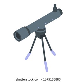 Home telescope icon. Isometric of home telescope vector icon for web design isolated on white background