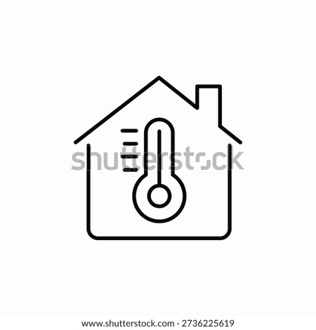 home temperature icon sign vector