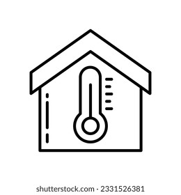 Home Temperature icon. Vector stock illustration.