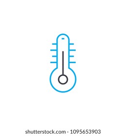 Home temperature linear icon concept. Home temperature line vector sign, symbol, illustration.