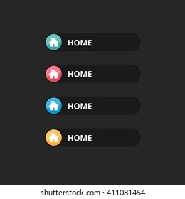 Home text button with icon