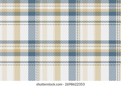 Fondo de verificación de textura casera, patrón de diseño de tela de tartán. Vector clásico de tela sin costuras a cuadros en paleta de colores blanco y cian.