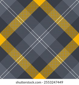 Verificação têxtil de textura de casa, fundo de vetor de padrão de apartamento. tecido masculino xadrez tartan sem costura na paleta de cores escuras e pastel.