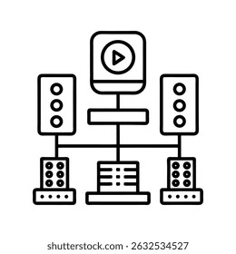 Configuración visual de audio de cine en casa