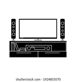 home theater design. vector illustration color editable