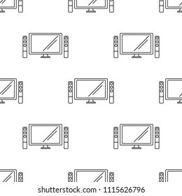 home theater icon. Element of Appliances icon for mobile concept and web apps. Pattern repeat seamless home theater icon. Can be used for web and mobile on white background