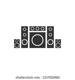 Home theater. Icon Flat