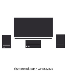 home theater icon isolated on white background