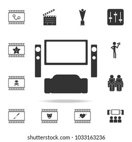 home theater icon. Set of cinema  element icons. Premium quality graphic design. Signs and symbols collection icon for websites, web design, mobile app on white background