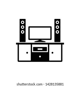 Home theater icon in trendy flat style isolated on white background. Symbol for your web site design, logo, app, UI. Vector illustration, EPS