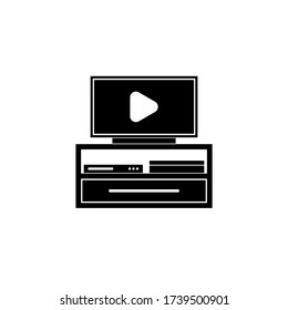 Home Theater icon, TV sign design. TV Stand. Video Player, Video box,Game Console.