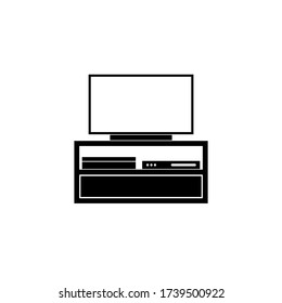 Home Theater icon, TV sign design. TV Stand. Video Player, Video box,Game Console.