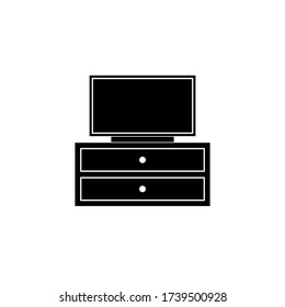 Home Theater icon, TV sign design. TV Stand. Video Player, Video box,Game Console.