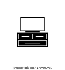 Home Theater icon, TV sign design. TV Stand. Video Player, Video box,Game Console.