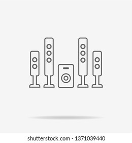 Home theater icon. Vector concept illustration for design.