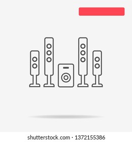 Home theater icon. Vector concept illustration for design.