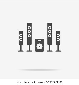 Home theater icon. Vector concept illustration for design.