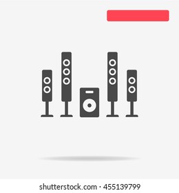 Home theater icon. Vector concept illustration for design.