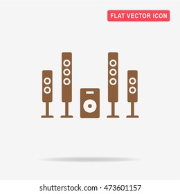 Home theater icon. Vector concept illustration for design.
