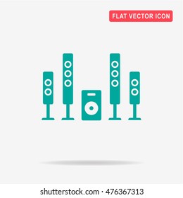Home theater icon. Vector concept illustration for design.