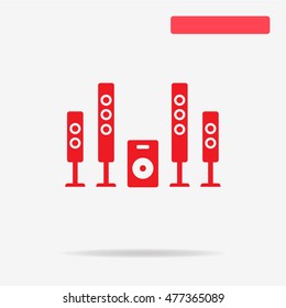 Home theater icon. Vector concept illustration for design.