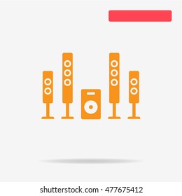 Home theater icon. Vector concept illustration for design.