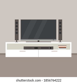 Home theater image. home entertainment - Vector illustration