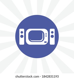 Home theater isolated vector icon on white background