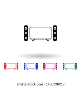 home theater multi color icon. Elements of technology set. Simple icon for websites, web design, mobile app, info graphics